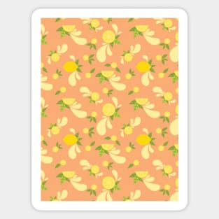 Citrus Splash Seamless Surface Pattern Design Sticker